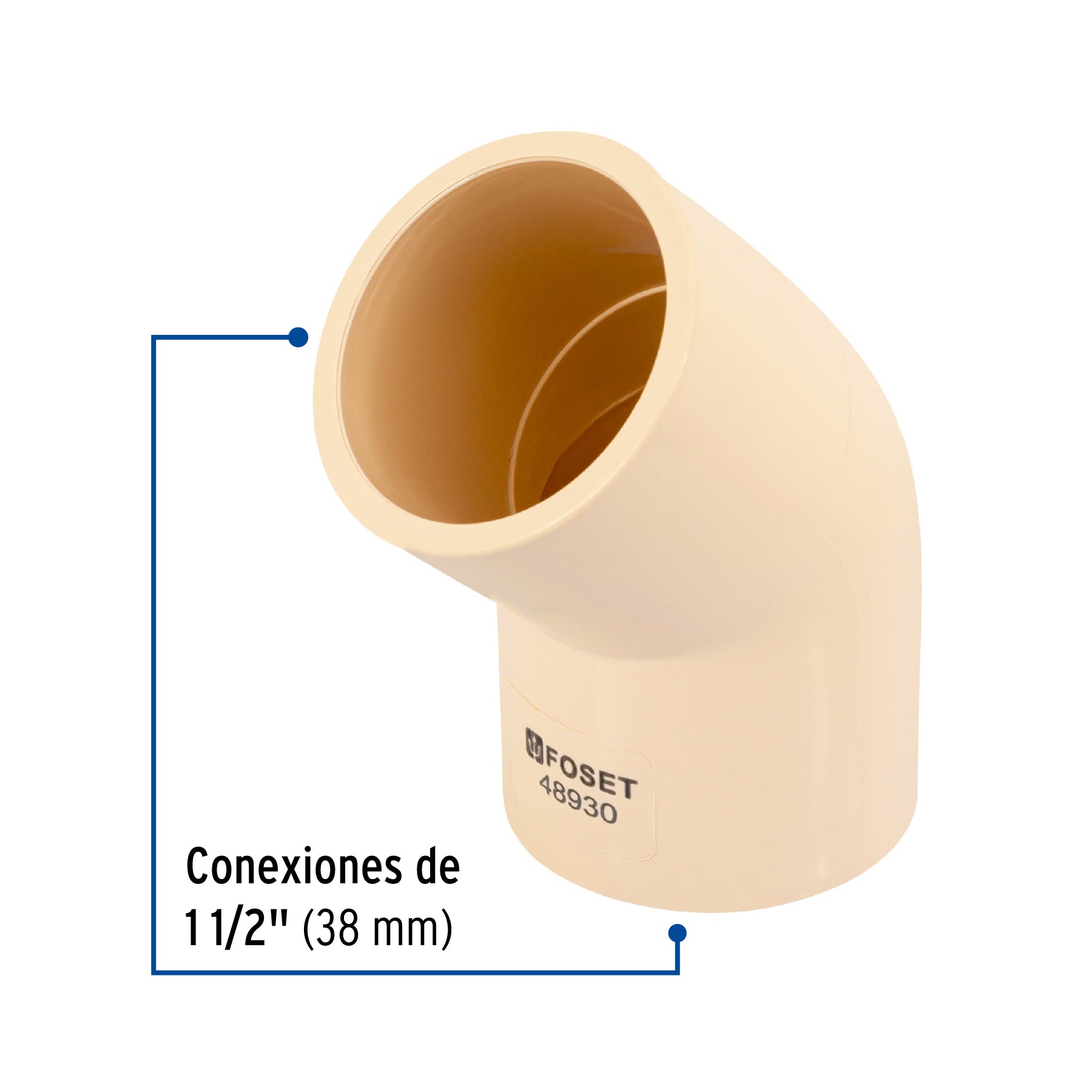 Codo 45° CPVC 1-1/2"