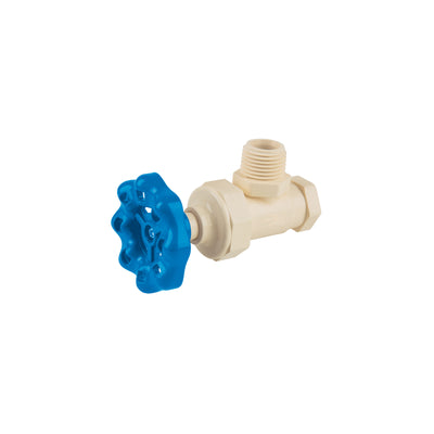 Llave angular de CPVC (13 mm) 1/2" con volante