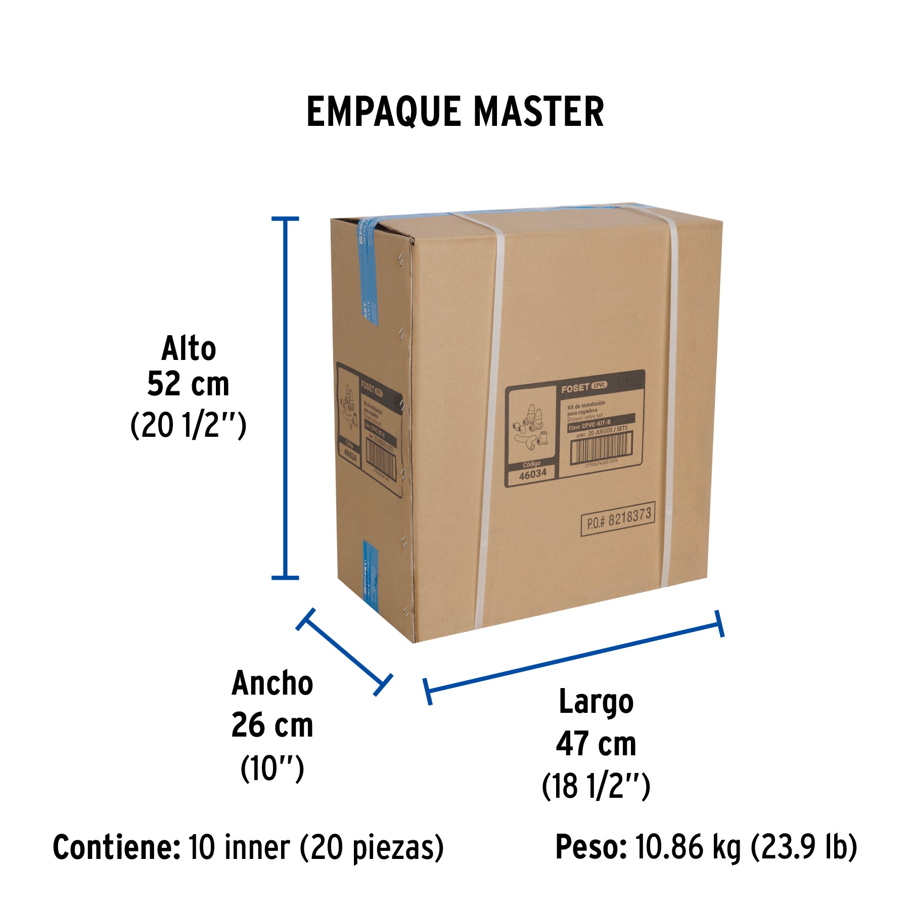 KIT conexiones CPVC para instalación regadera, sin manerales