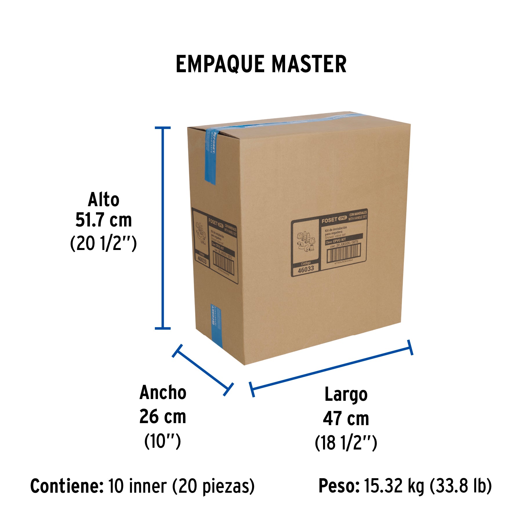KIT de conexiones y válvulas CPVC para instalación regadera