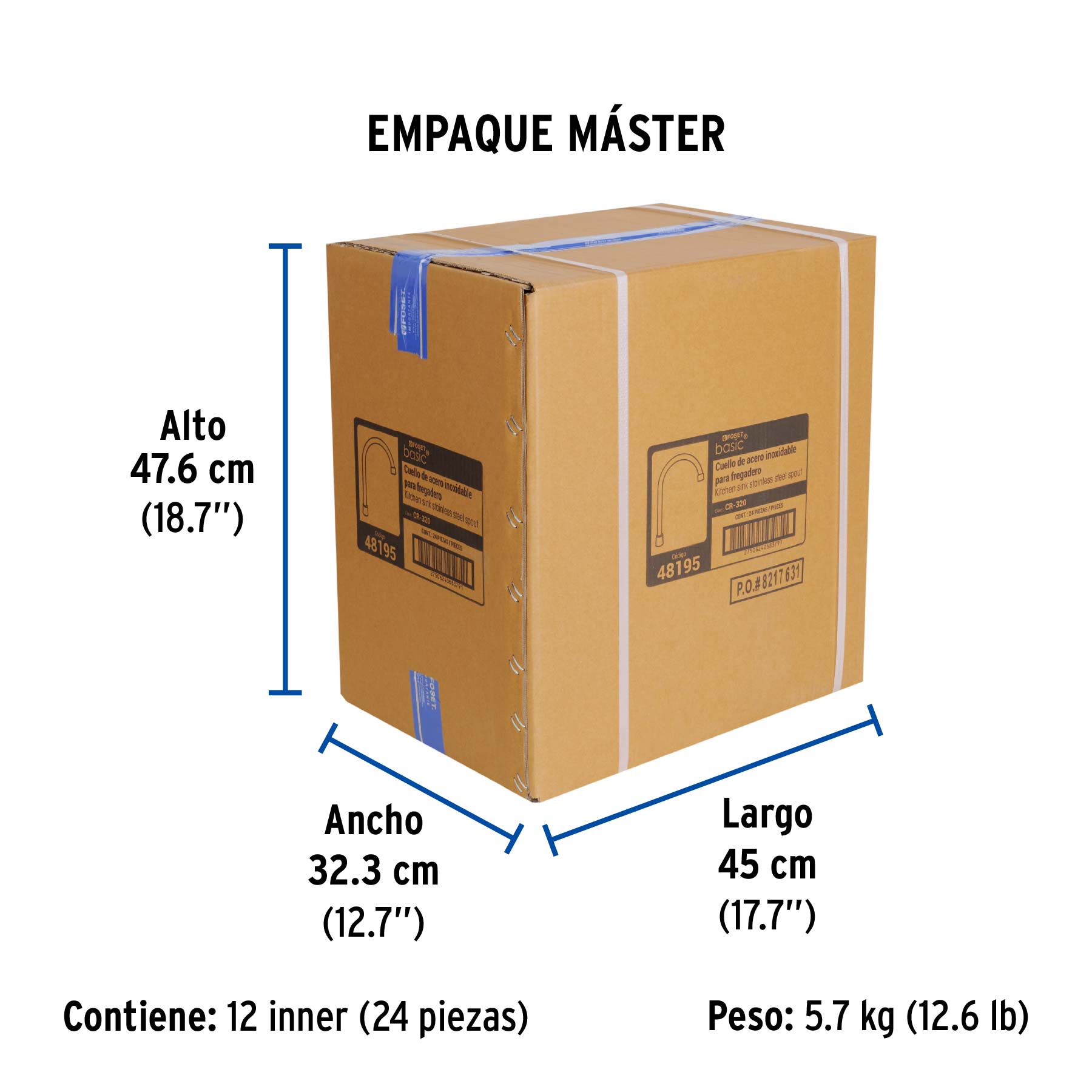 Repuesto de cuello alto para mezcladora de ABS