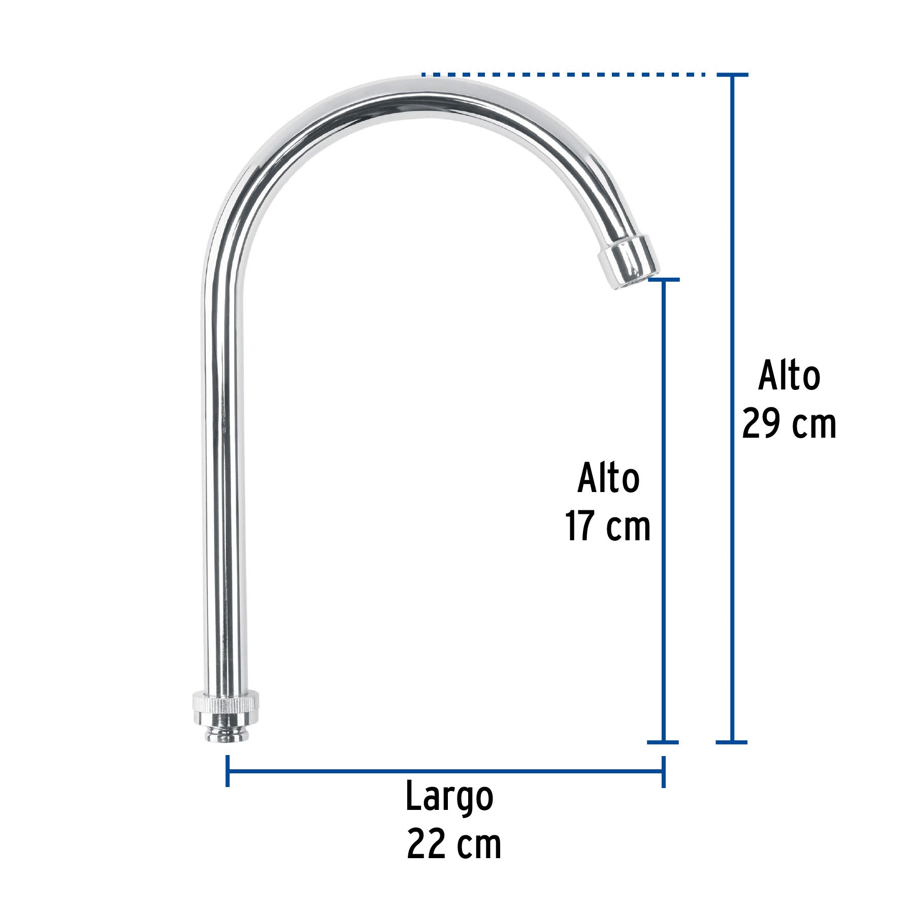 Cuello de repuesto para mezcladora de fregadero, Basic