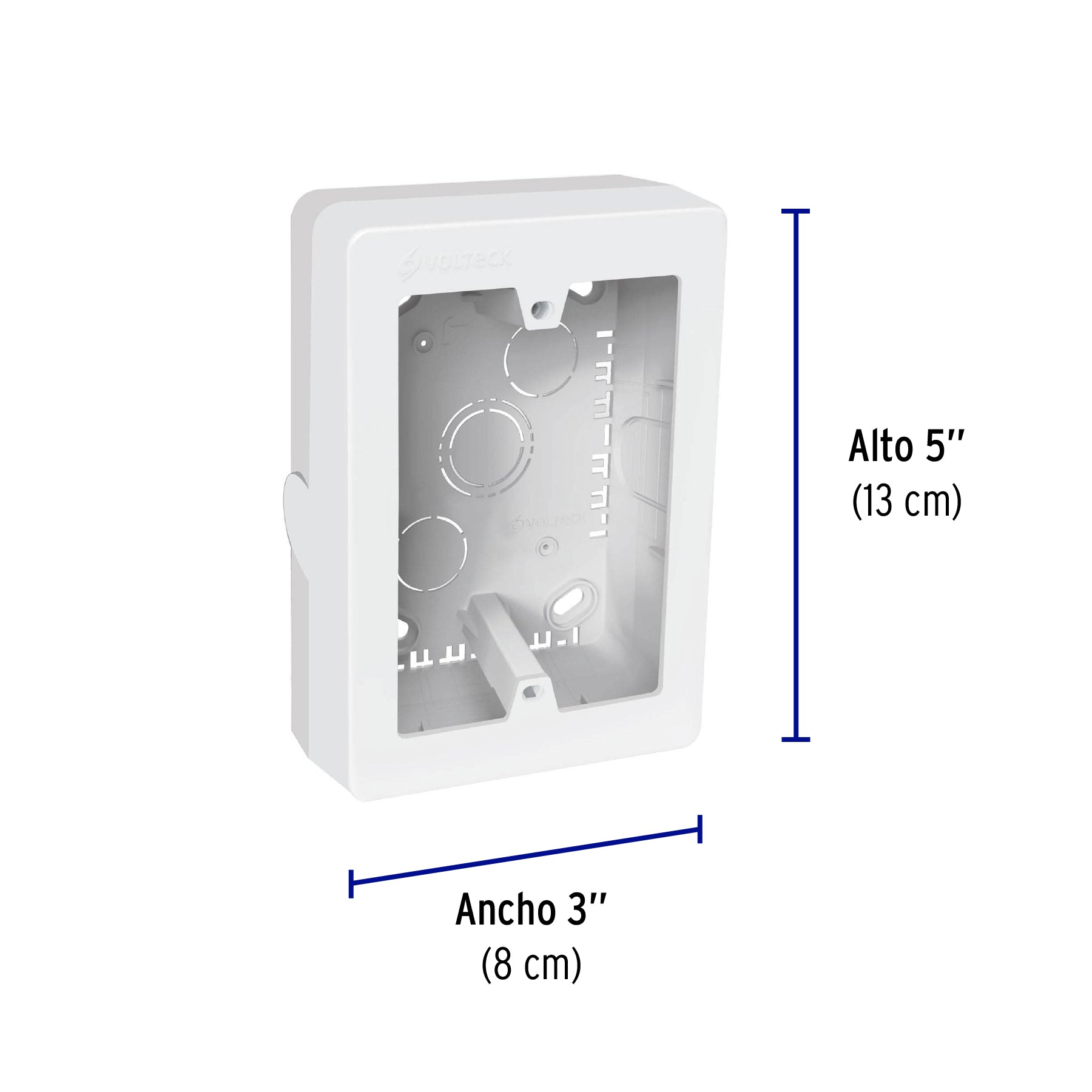Contactos para canaleta 3' x 5', blanca, Volteck