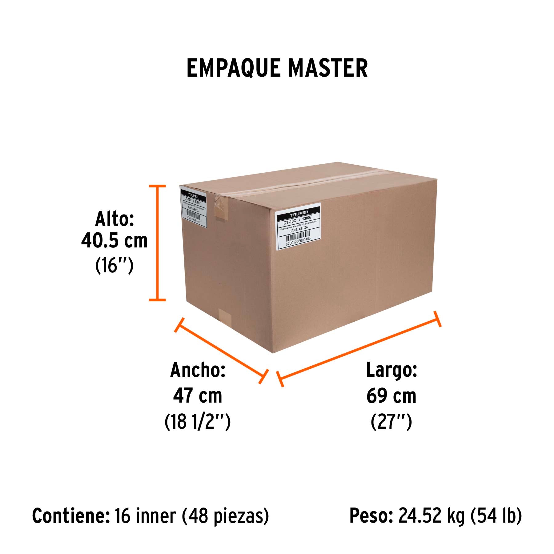 Cuchara para albañil, 10", centroamericana