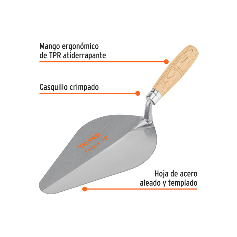 Cuchara para albañil, 10", centroamericana