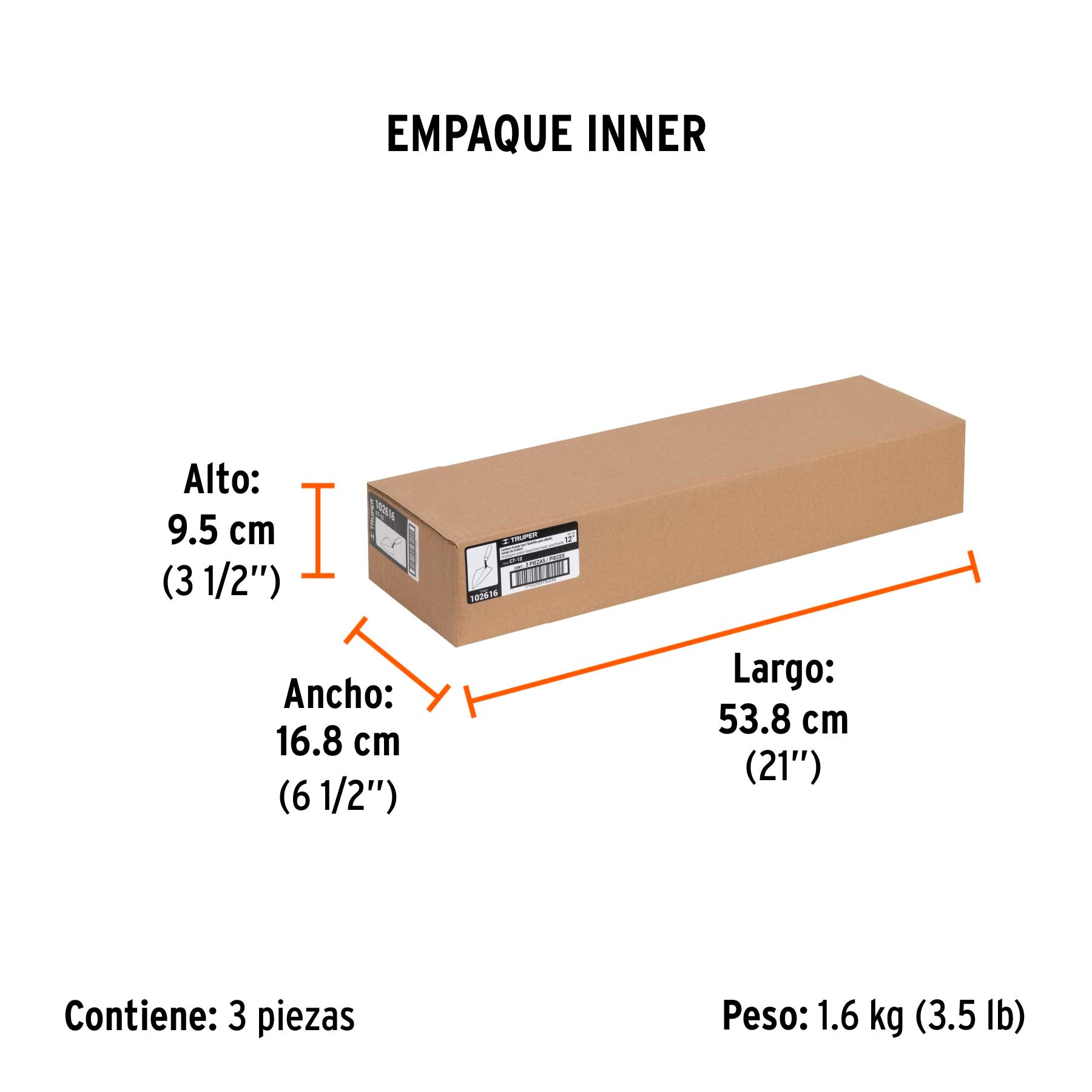 Cuchara para albañil, tipo Filadelfia 12', Truper