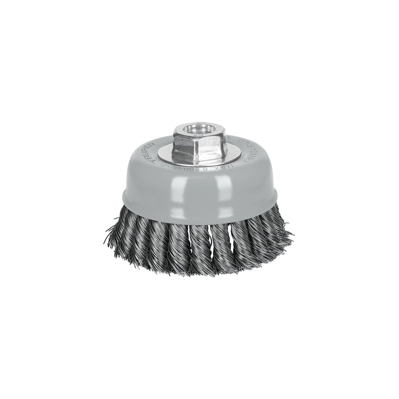 Carda de copa, alambre trenzado grueso , 4', Multi rosca