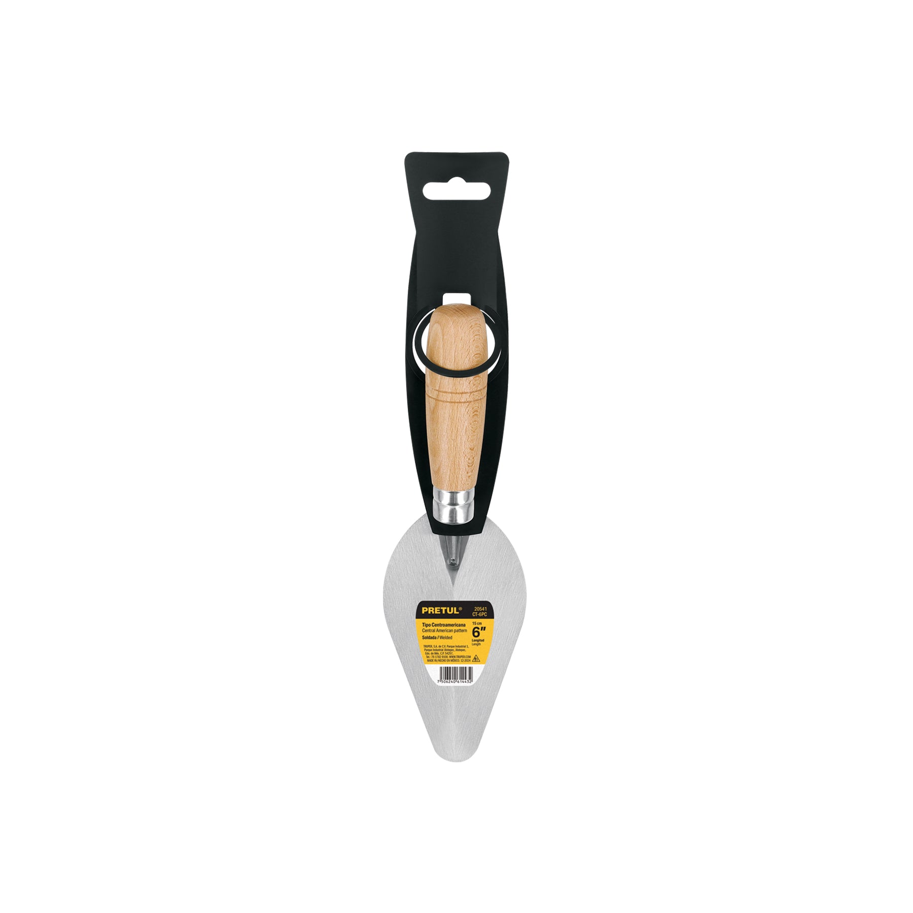 Cuchara para albañil, 6", Pretul, tipo centroamericana