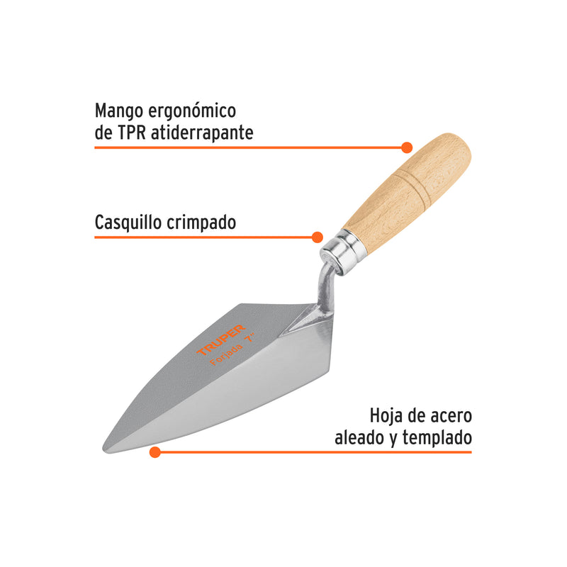 Cuchara para albañil, tipo Filadelfia 7', Truper