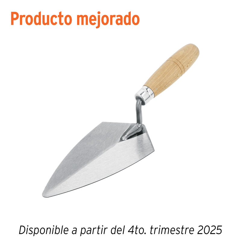 Cuchara para albañil, tipo filadelfia, 8" pretul