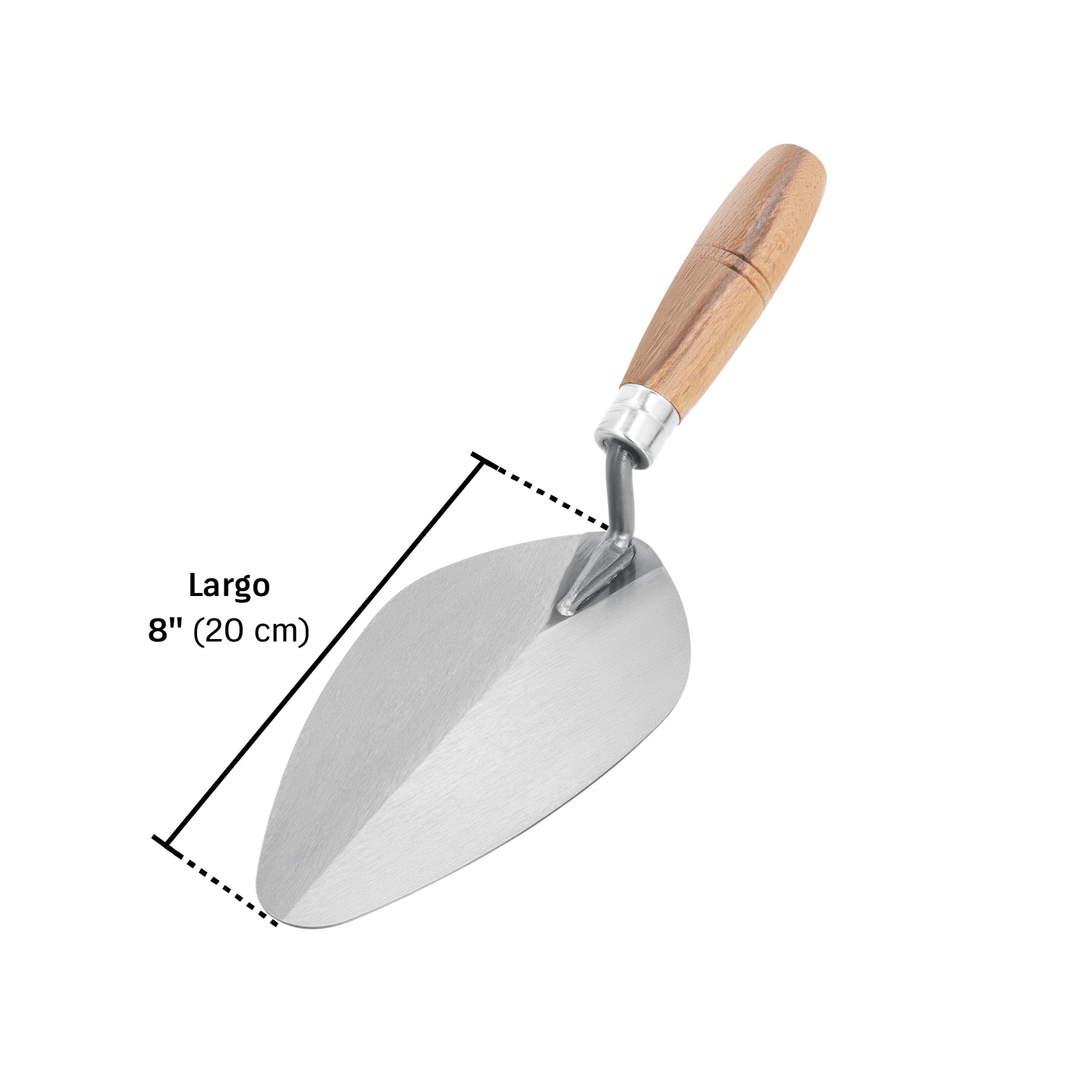 Cuchara para albañil, 8", tipo mérida, pretul