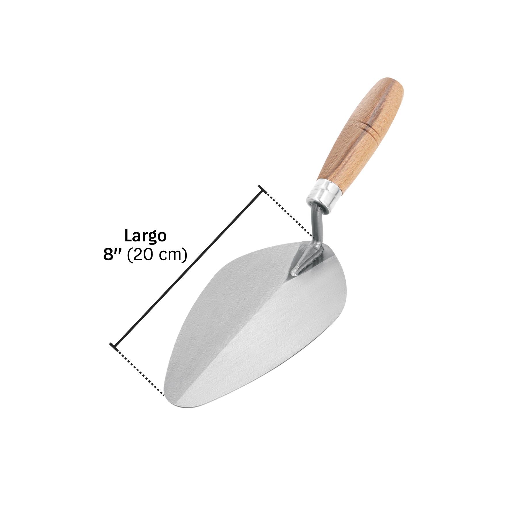 Cuchara para albañil, 8", tipo mérida, pretul
