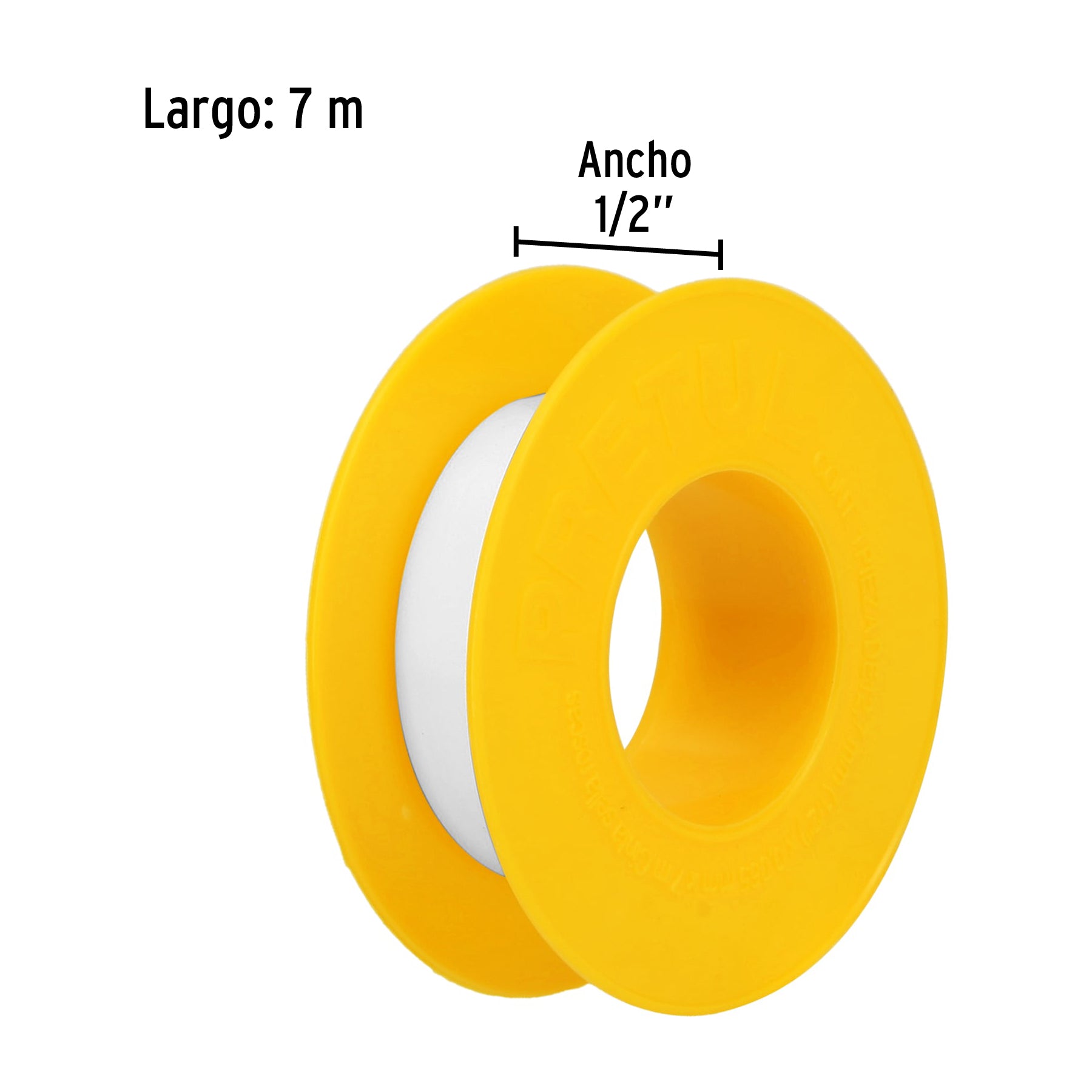 Cinta sella roscas, uso general, 7 m, 1/2", Pretul