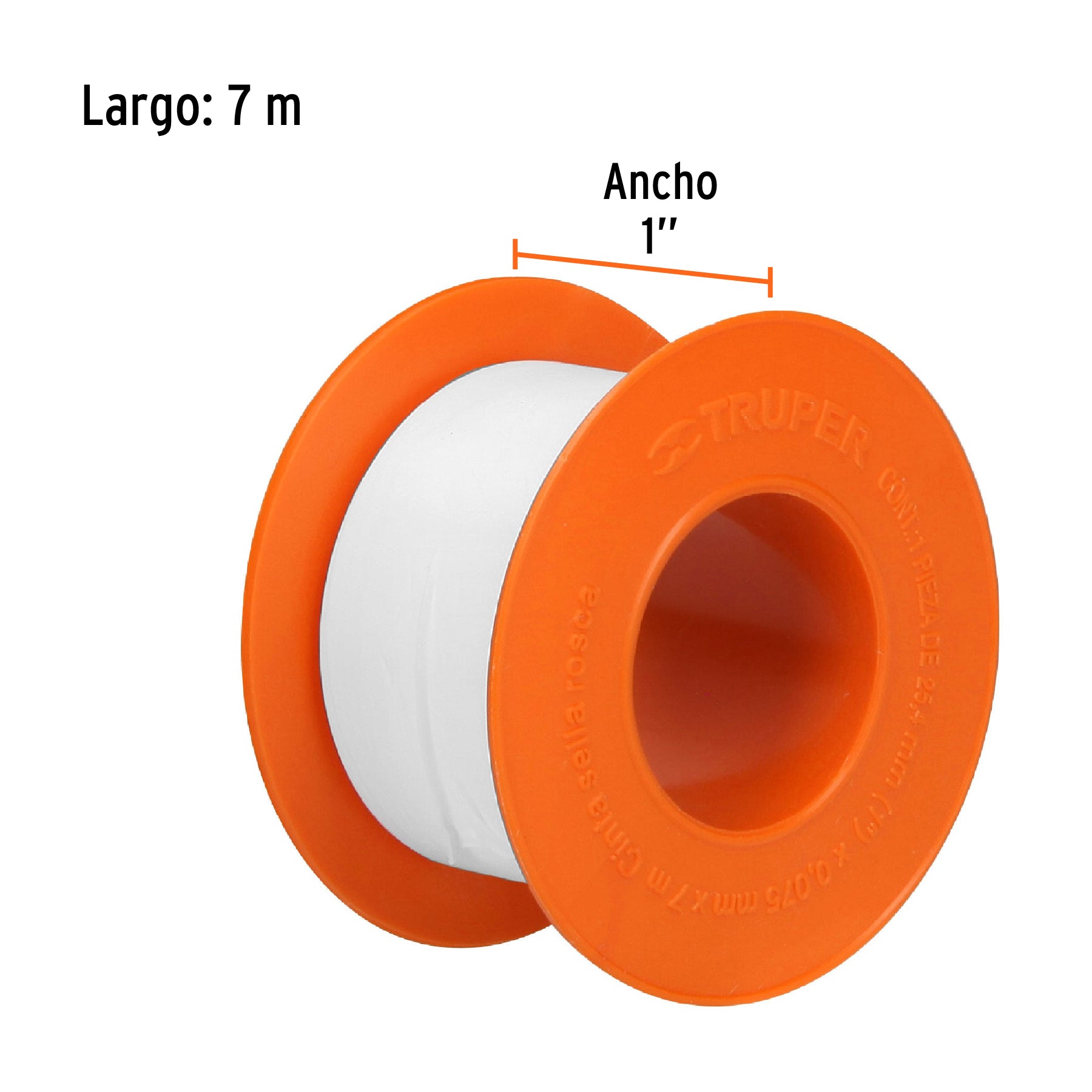 Cinta sella roscas, uso general, 7 m, 1"