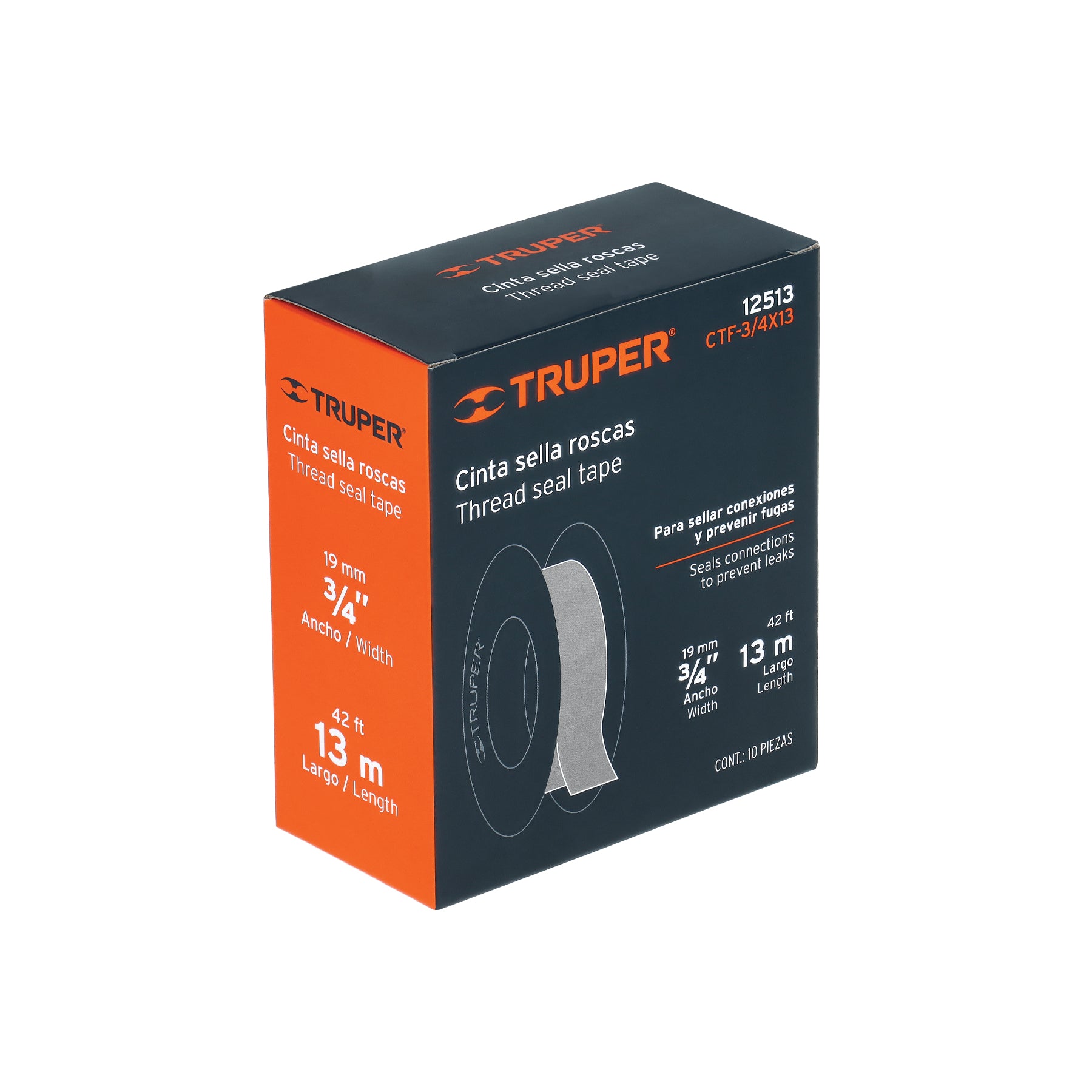 Cinta sella roscas, uso general, 13 m, 3/4"