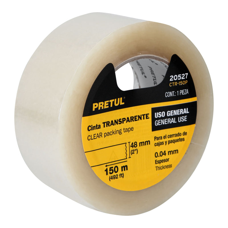 Cinta de empaque transparente, 150 m, Pretul