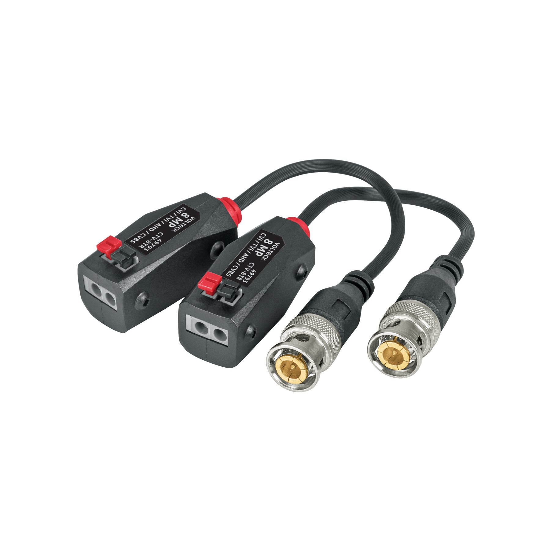 Par de Transceptores Pasivos Video Balun, hasta 8MP, Volteck