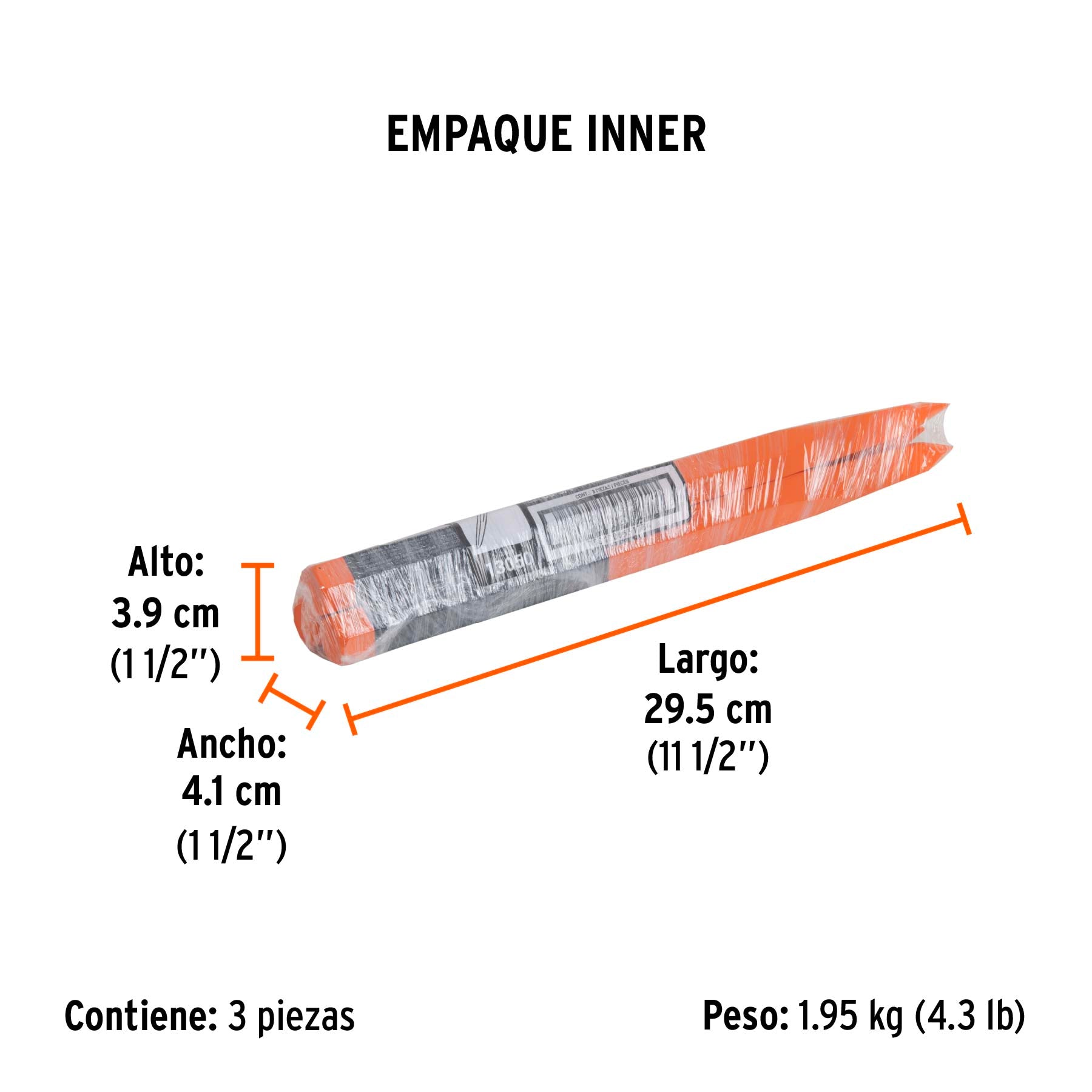 Cuña para concreto, 3/4"