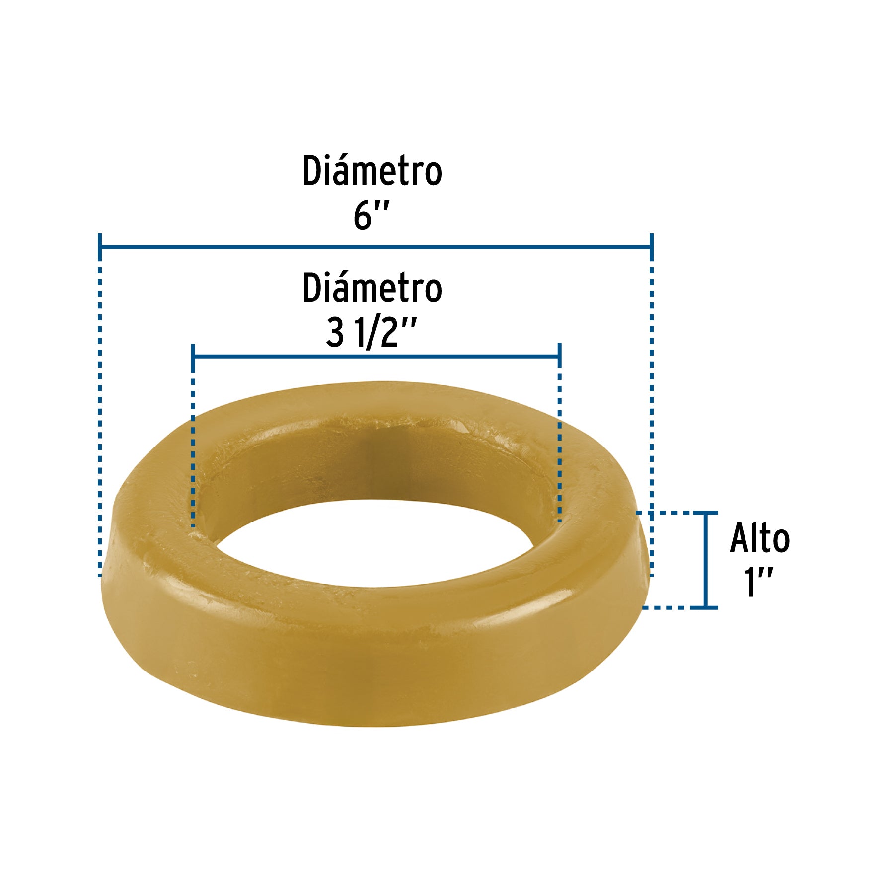 Cuello de cera sin guía para WC, robusto, 250 g