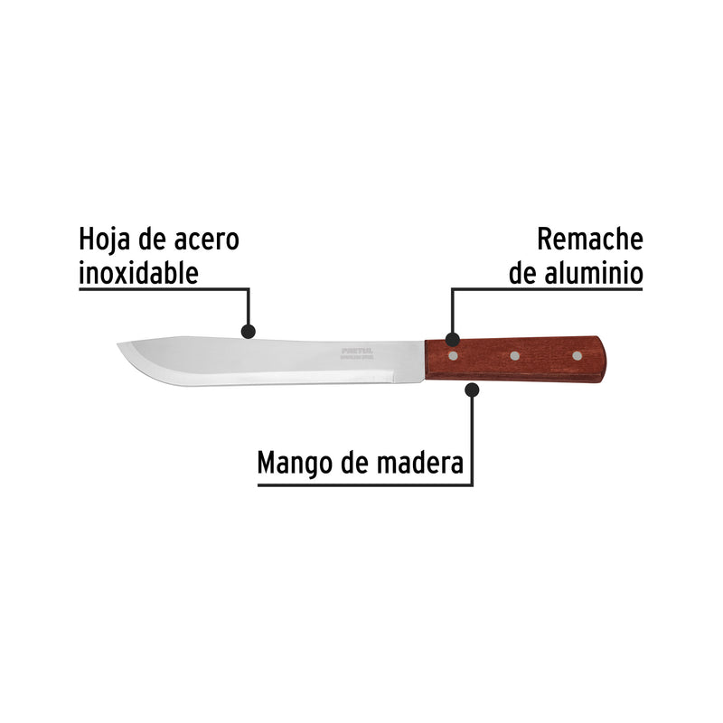 Cuchillo cebollero, mango madera, 8"
