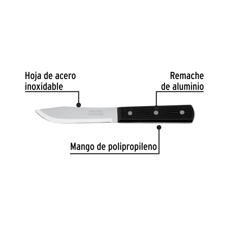 Cuchillo cebollero, mango plástico, 5"