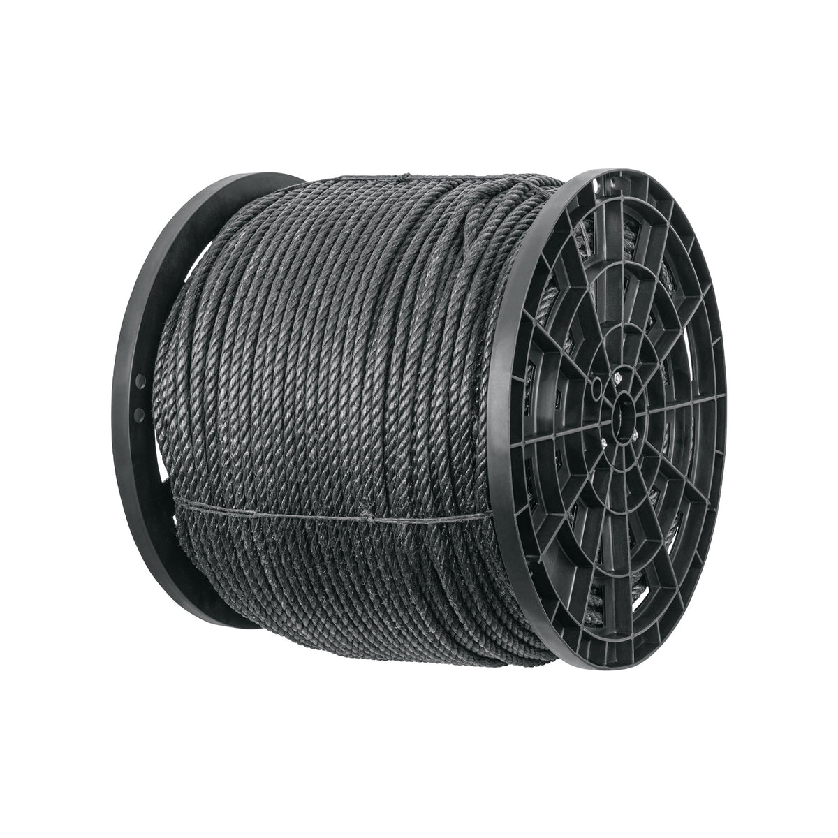 Kilo de cuerda negra de polipropileno 10 mm, carrete 20kg