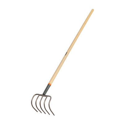 Cultivador forjado para jardín 5 dientes, mango de 60'