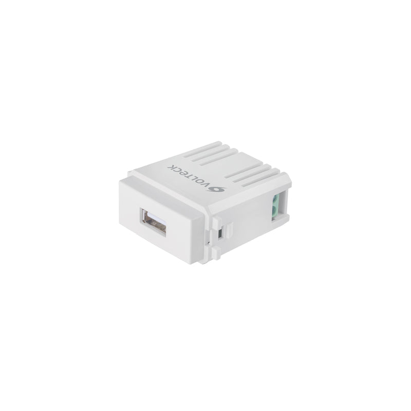 Módulo puerto USB, línea Italiana, color blanco