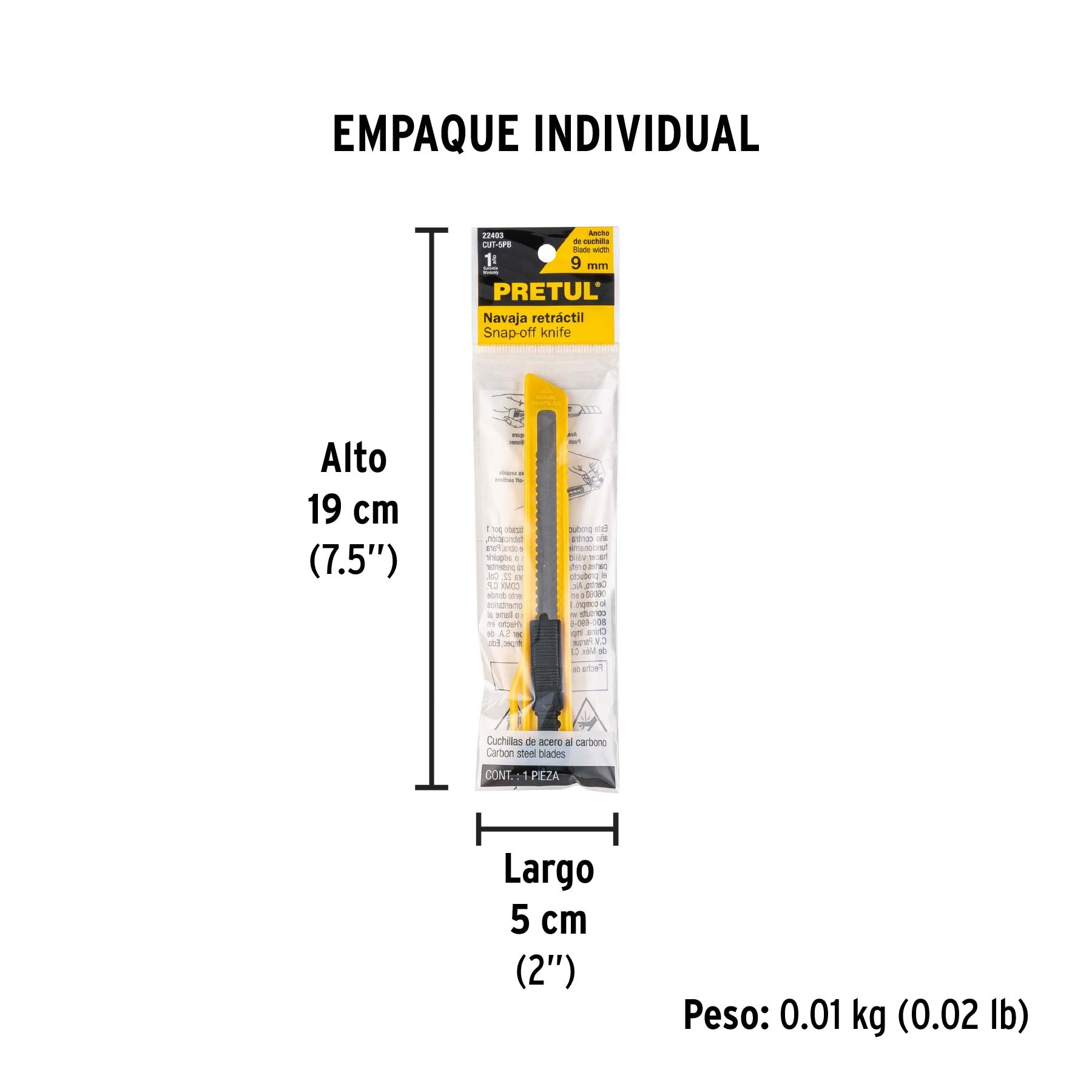 Cuter 5", plastico 9 mm