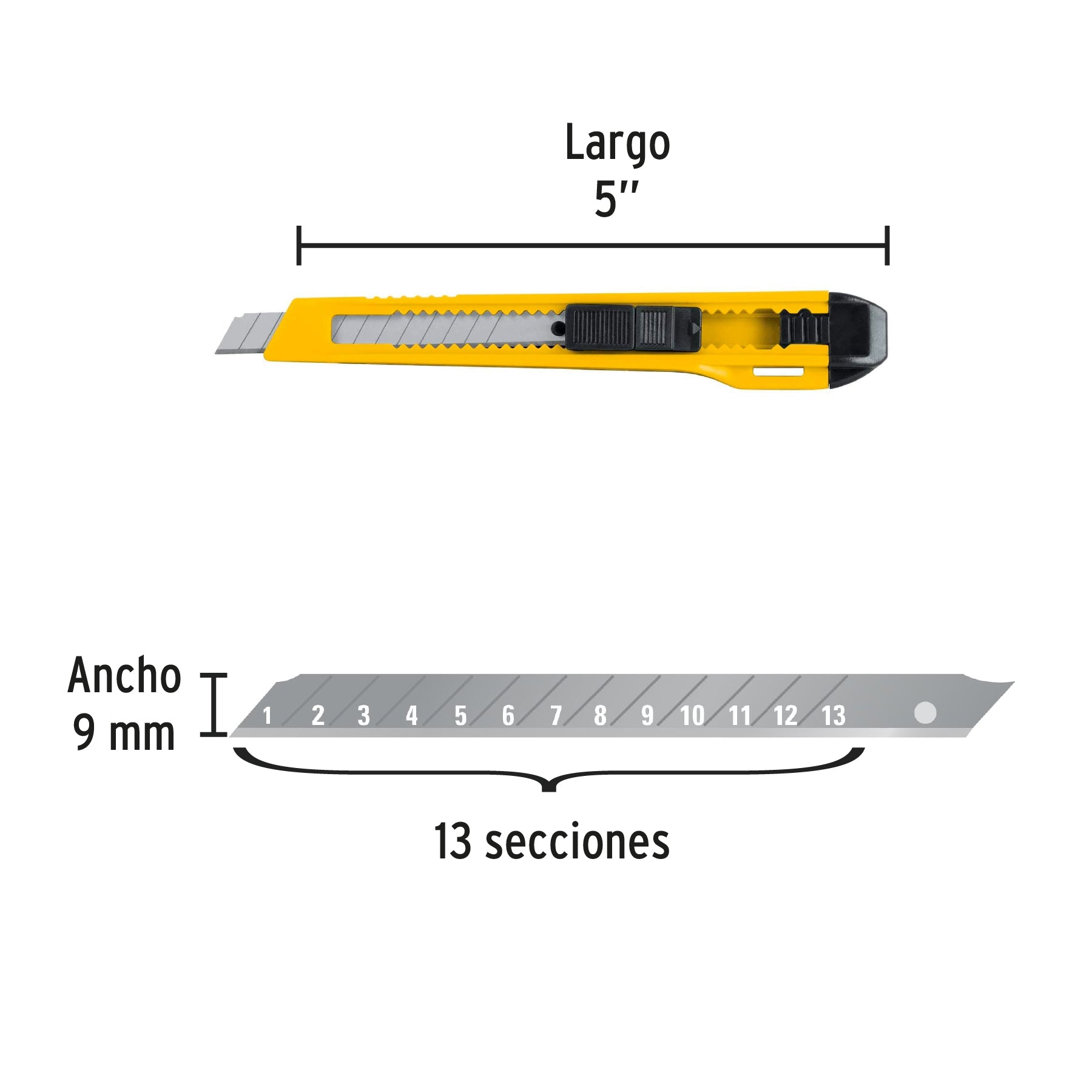Cuter 5", plastico 9 mm