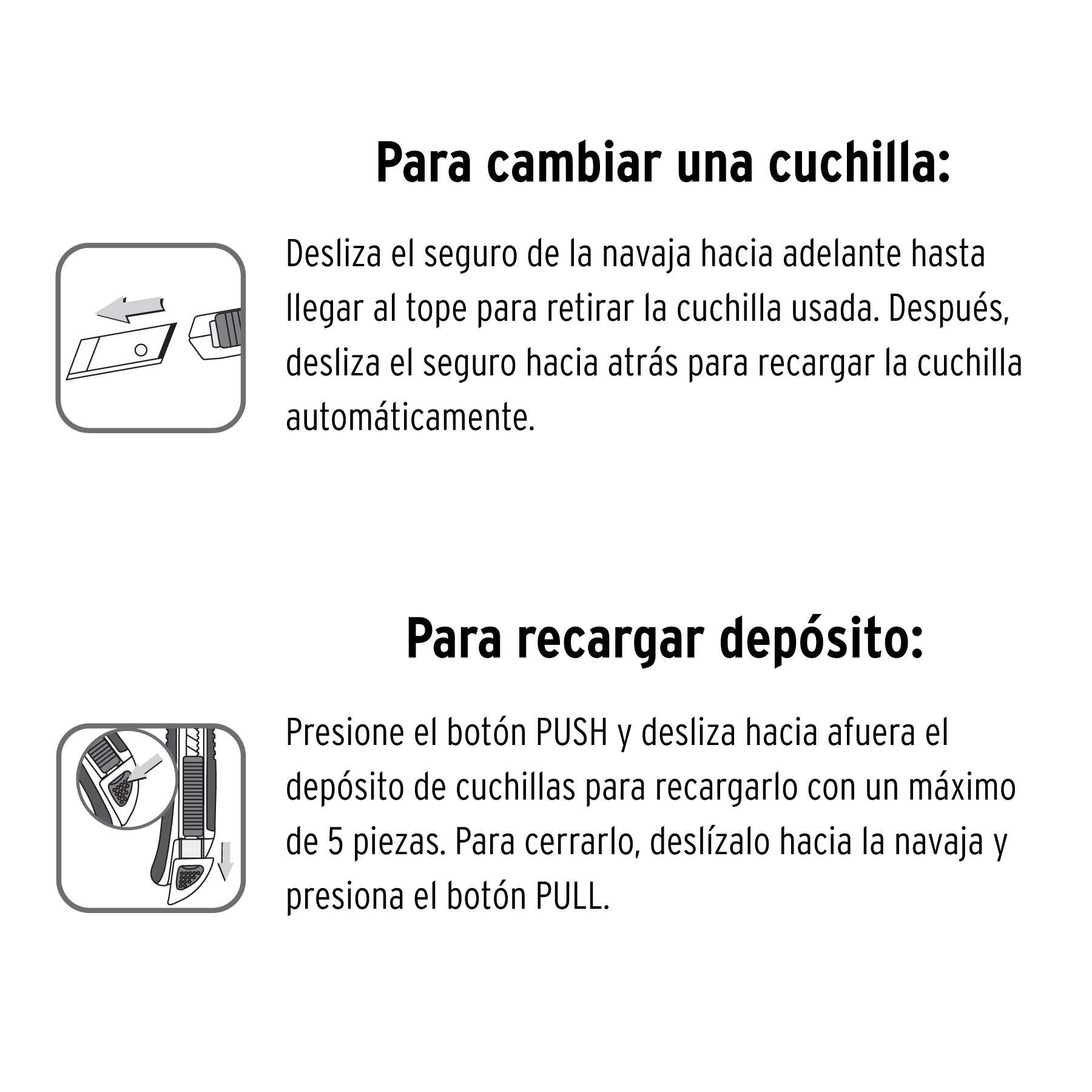 Cutter cuchilla de 25 mm, reforzado