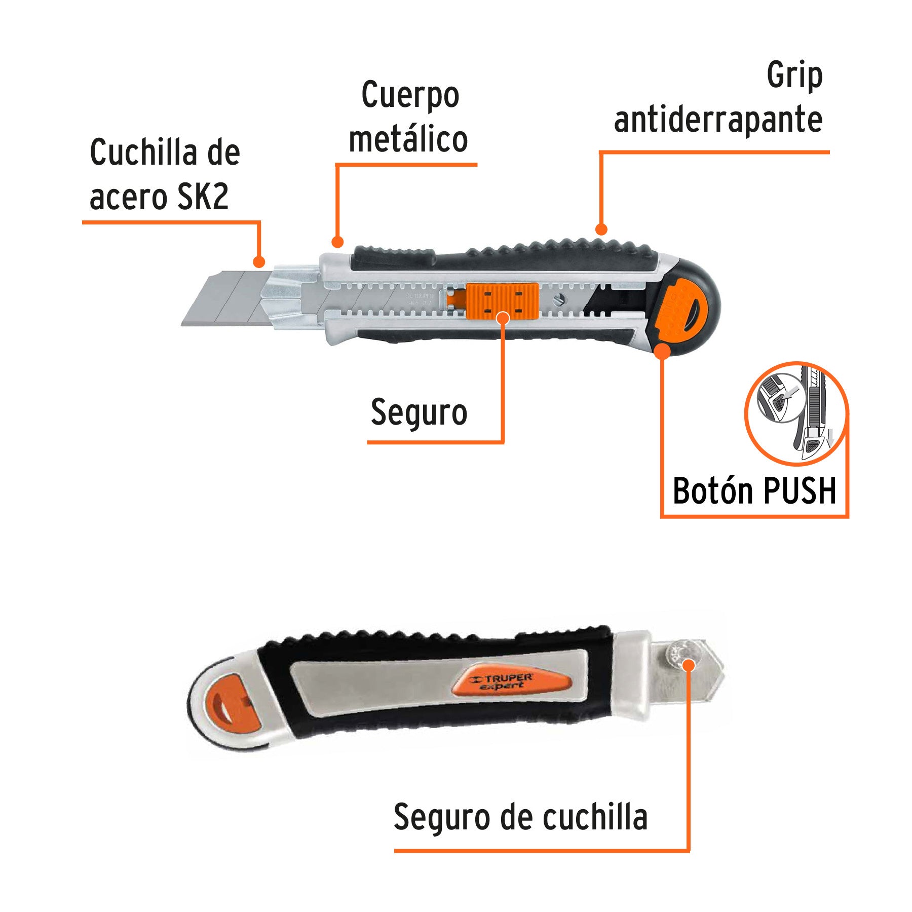 Cutter cuchilla de 25 mm, reforzado