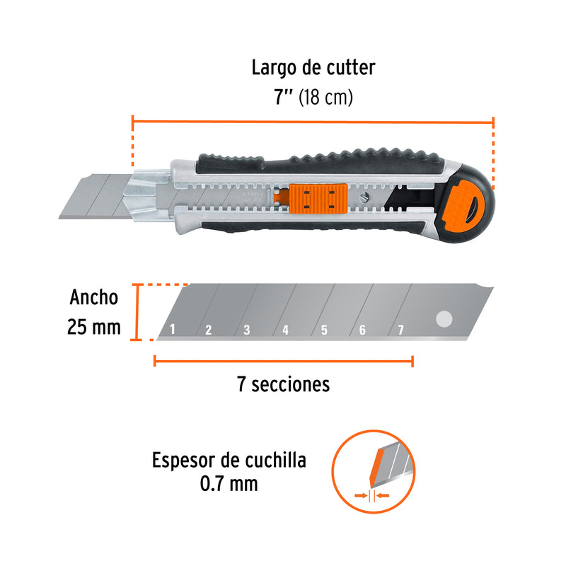 Cutter cuchilla de 25 mm, reforzado
