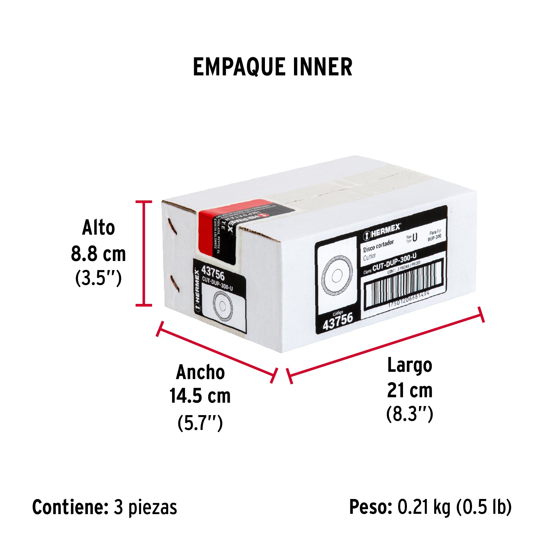 Disco cortador para DUP-300, U
