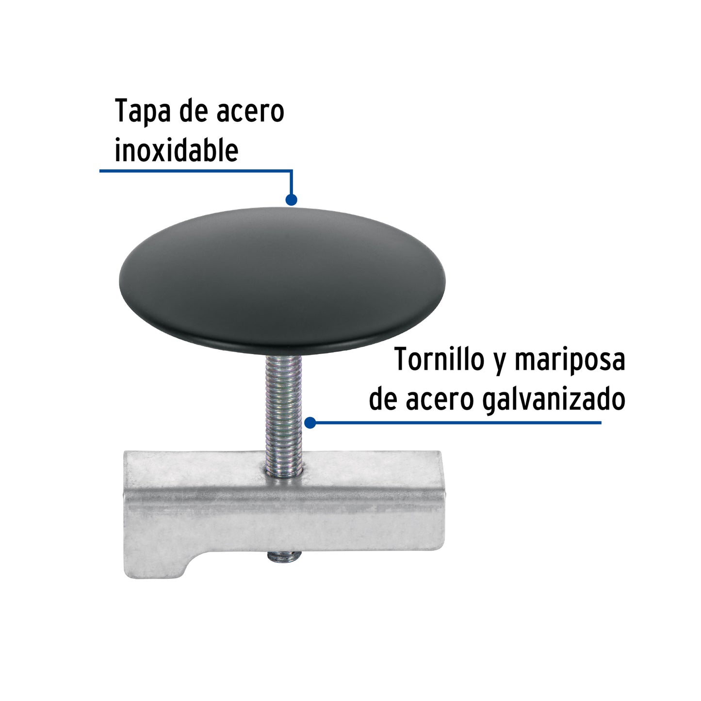 Cubretaladro negro de 1-3/4', diámetro 43 mm, Foset