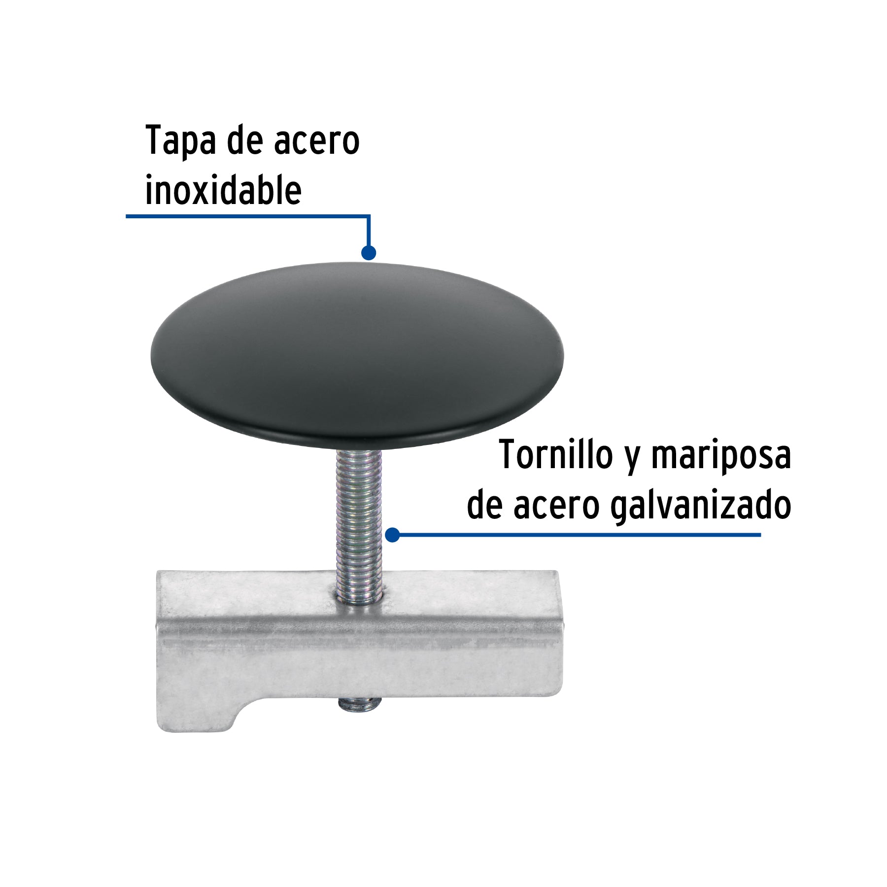 Cubretaladro negro de 1-3/4', diámetro 43 mm, Foset
