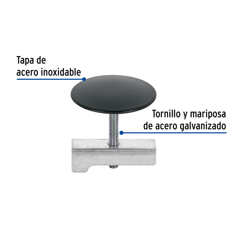 Cubretaladro negro de 1-3/4', diámetro 43 mm, Foset