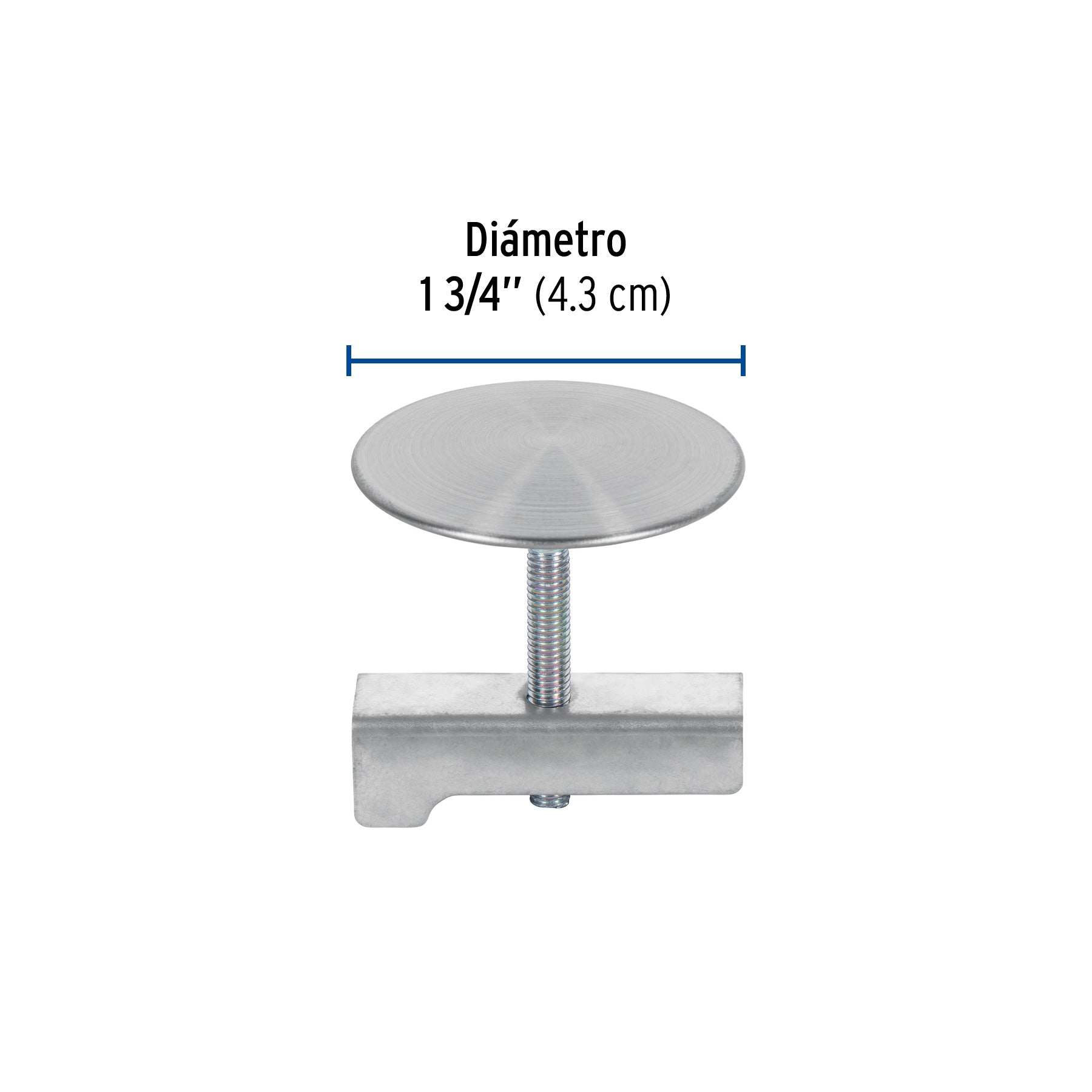 Cubretaladro de acero inoxidable, satinado, 44 mm