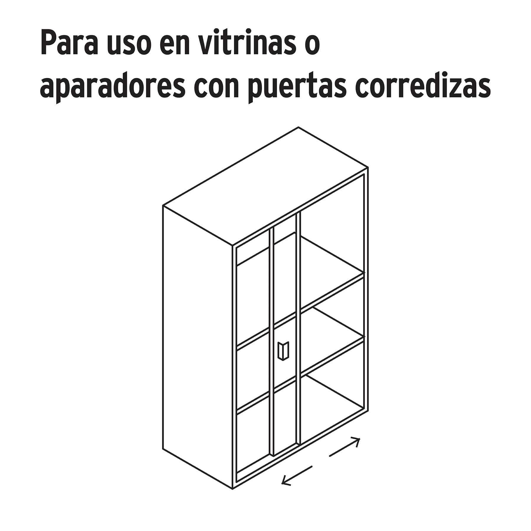 Cerradura para vitrina, modelo 10