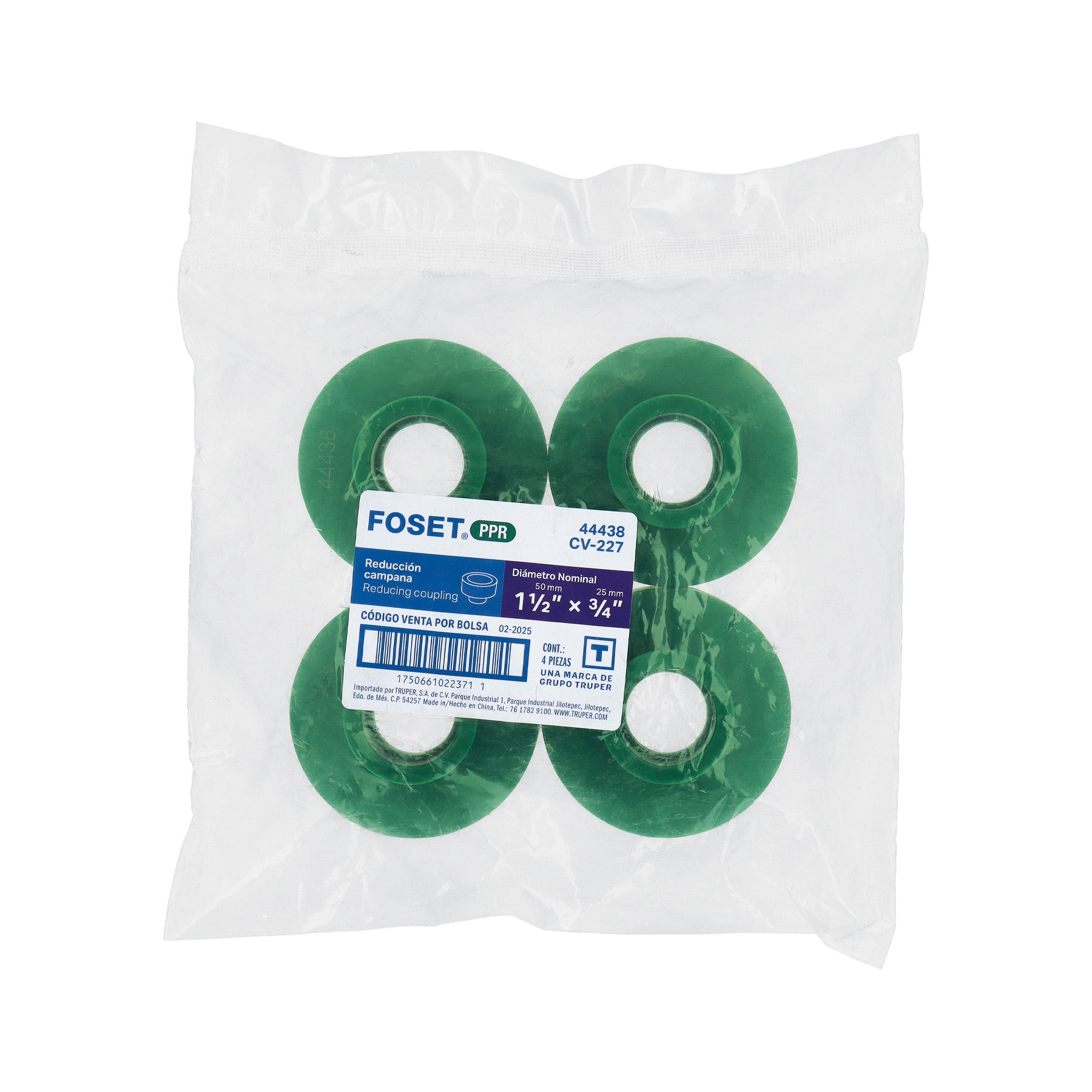 Reducción de PPR 1-1/2' x 3/4', FOSET