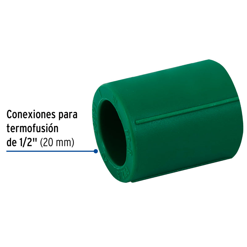 Cople de PPR, 1/2", 20mm