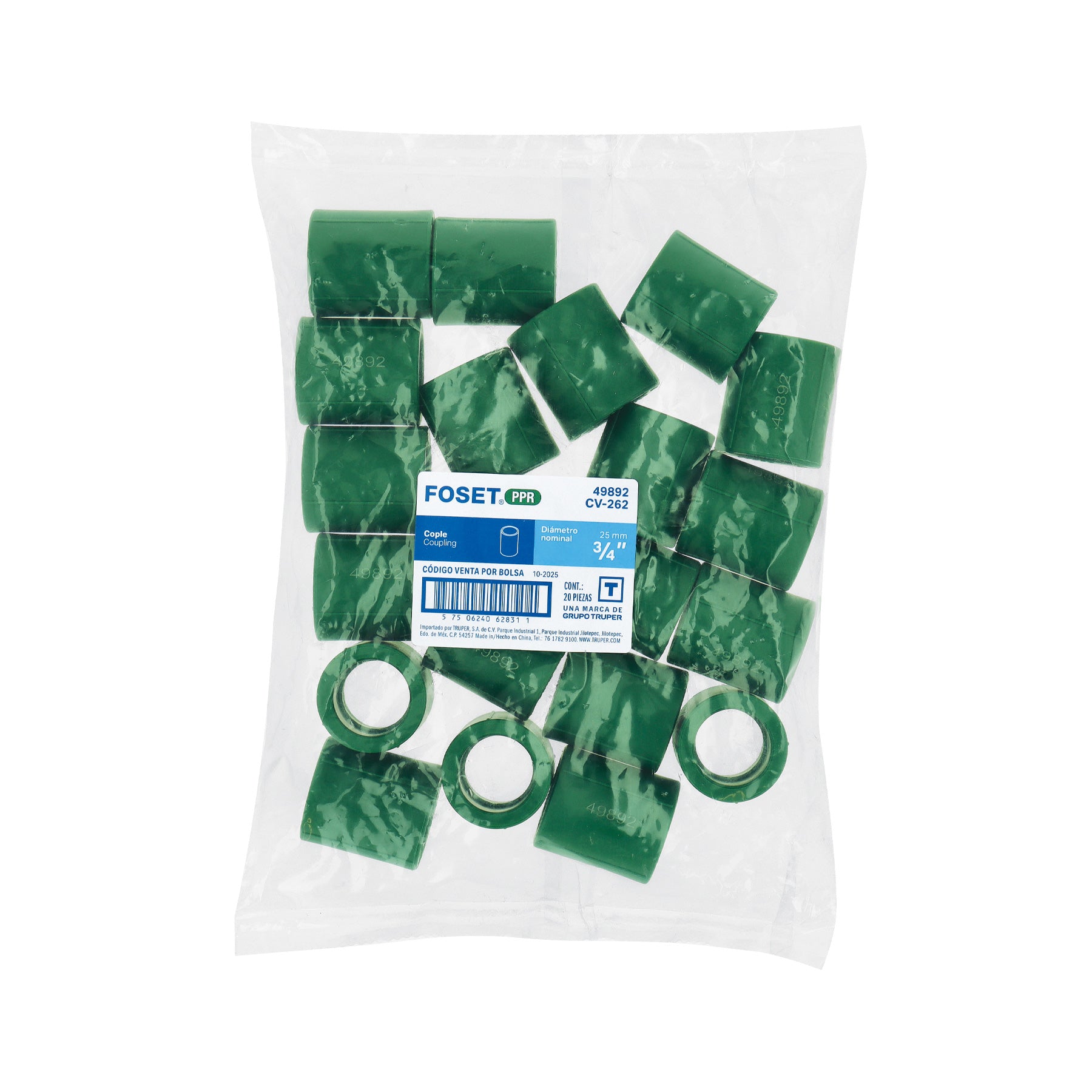 Cople de PPR, 3/4", 25mm