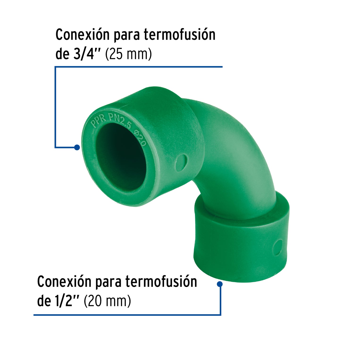Curva 90° de PPR 3/4' x 1/2', Foset Termoflow
