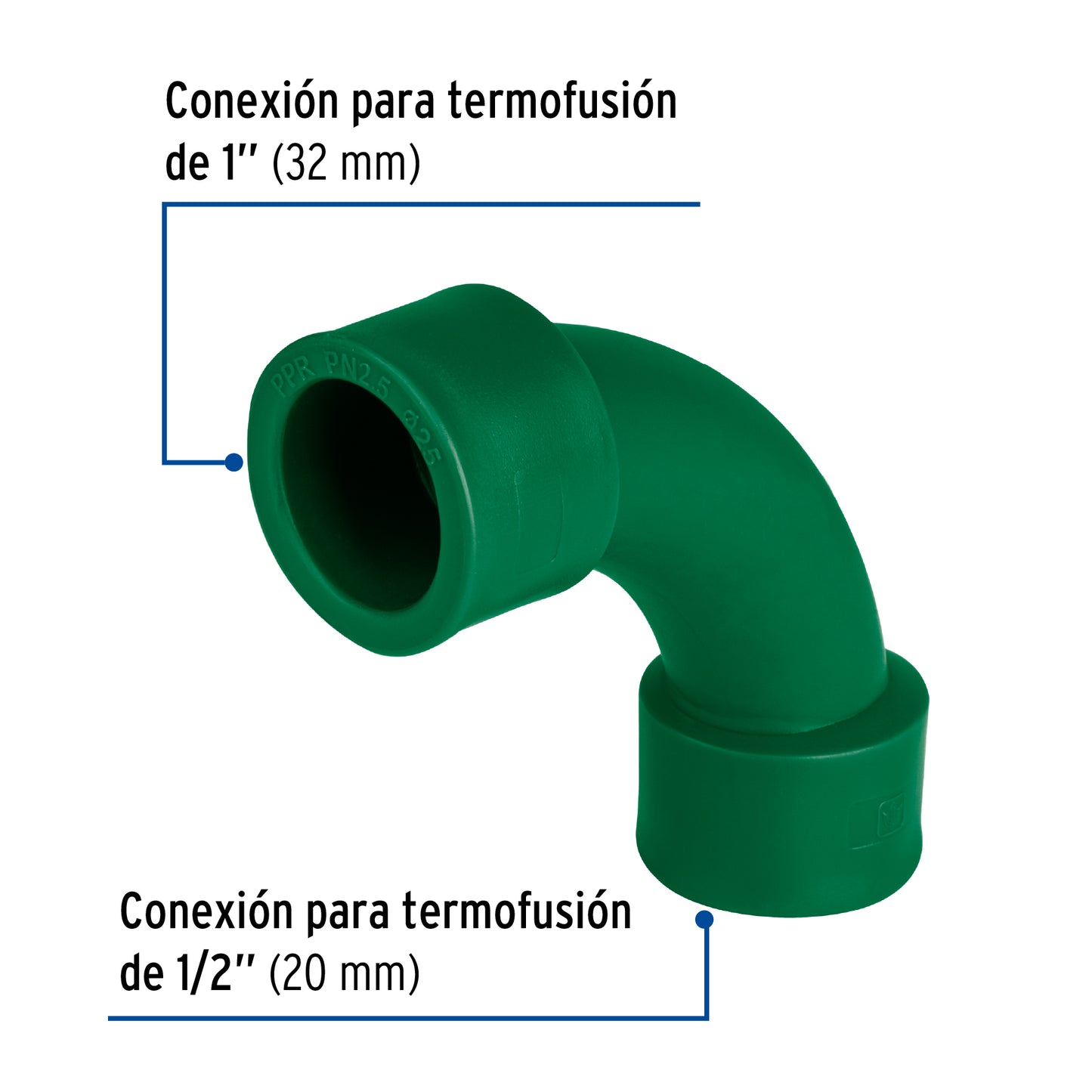 Curva 90° de PPR 1' x 1/2', Foset Termoflow