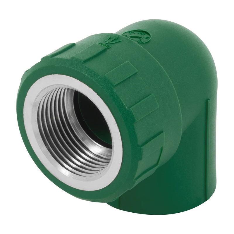Codo 90° de PPR, 1", 32mm, hembra
