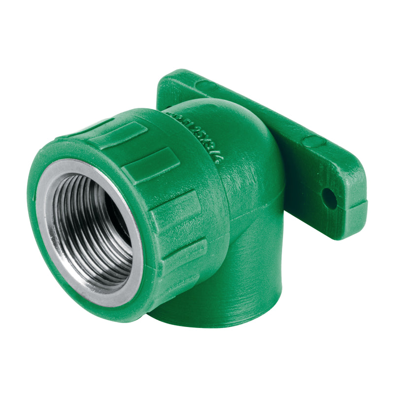Codo oreja 90° PPR, 3/4', hembra con inserto metálico, Foset