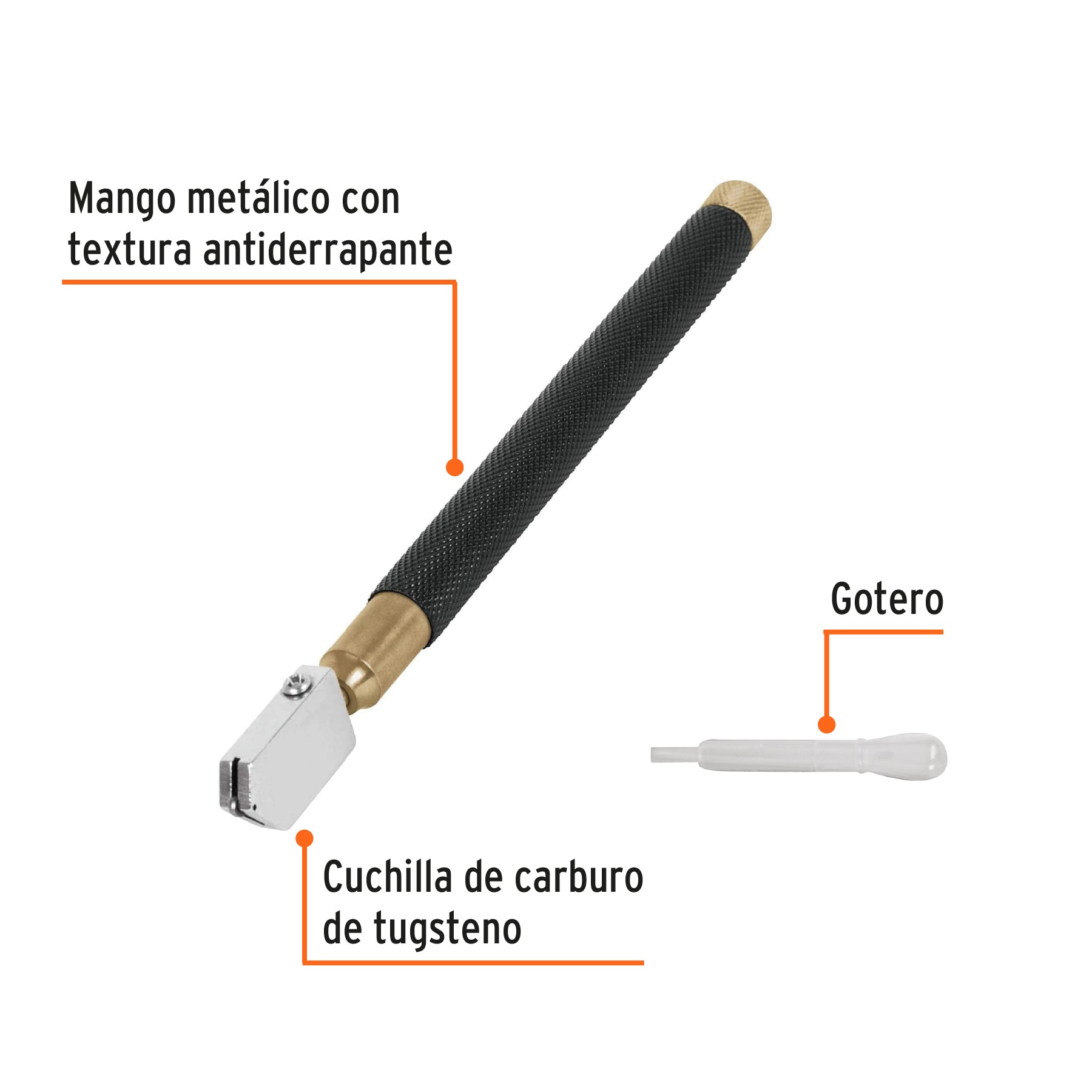Cortador de vidrio 5" Truper Expert con depósito de aceite