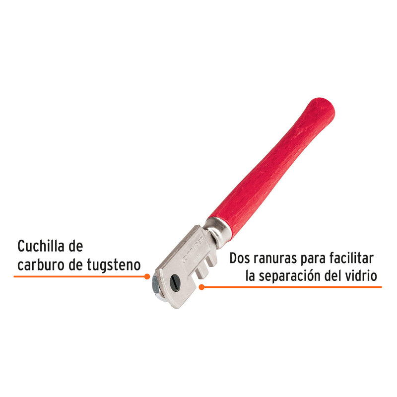 Cortador de vidrio, 5", cabeza con 6 cuchillas