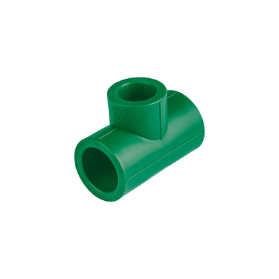 Tee de PPR reducida, 3/4"x3/4"x1/2", 25x25x20mm