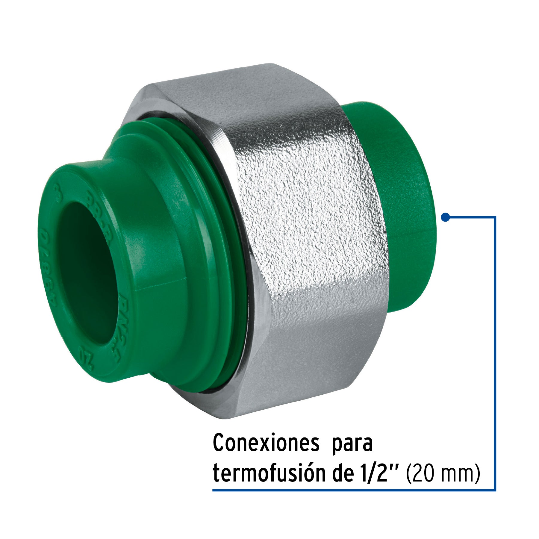 Tuerca unión PPR,tuerca latón, 1/2 Foset